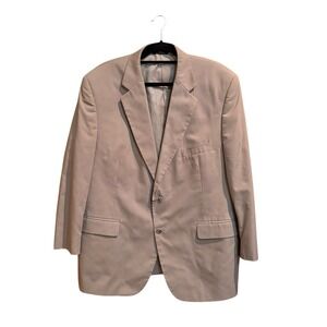 Brooks‎ Brothers 346 Tan Cotton Blend Blazer Sport Coat Jacket Men's Size 48R
